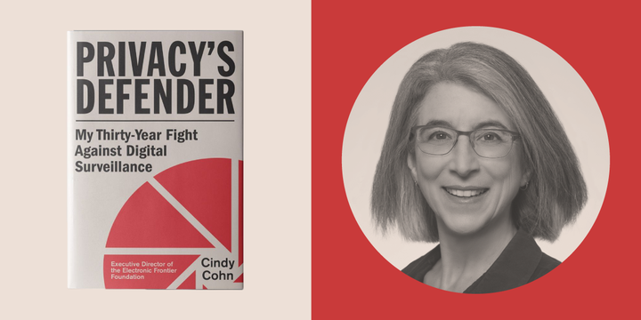The cover of the book next to a headshot of the author.